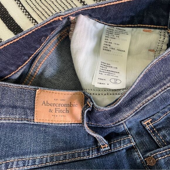 Abercrombie & Fitch High-Waisted Blue Jean Shorts size 4 Cut Off Denim Jorts 90s - Picture 5 of 8